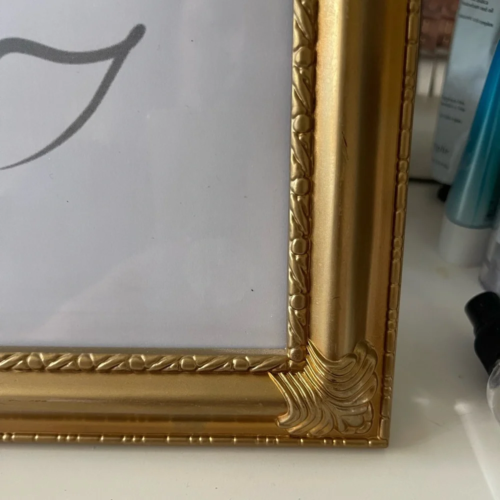 Customized Upcycled Golden Oh La La Picture Frame